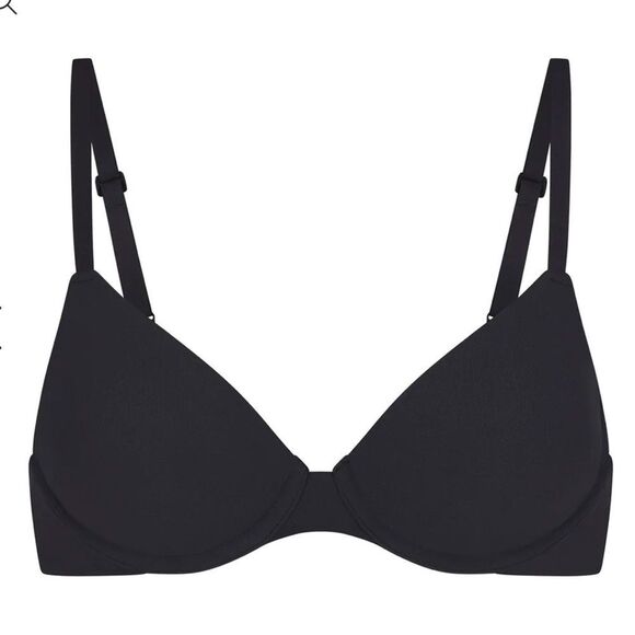 SKIMS FITS EVERYBODY T-SHIRT BRA BLACK 46D NWT - Picture 6 of 8
